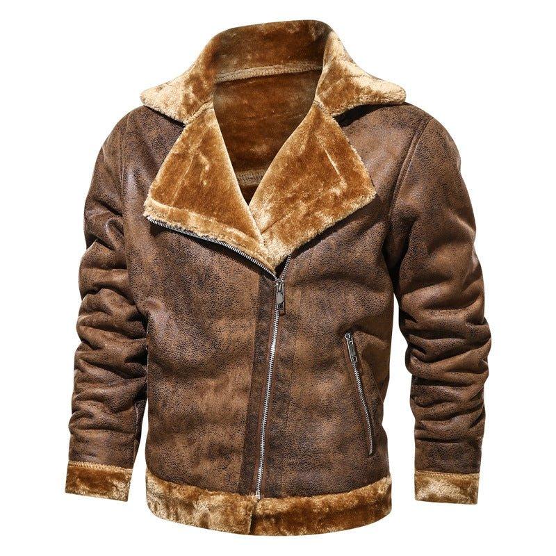 Modische Verdickte Herren-Pelzmantel-Jacke