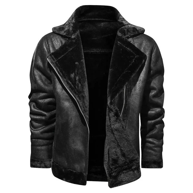 Modische Verdickte Herren-Pelzmantel-Jacke