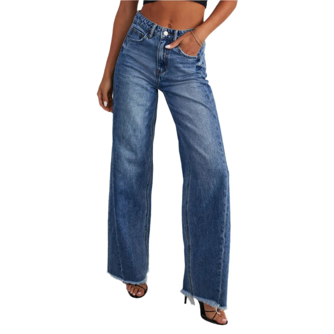 Modische High-Waist-Damen-Slim-Fit-Jeans