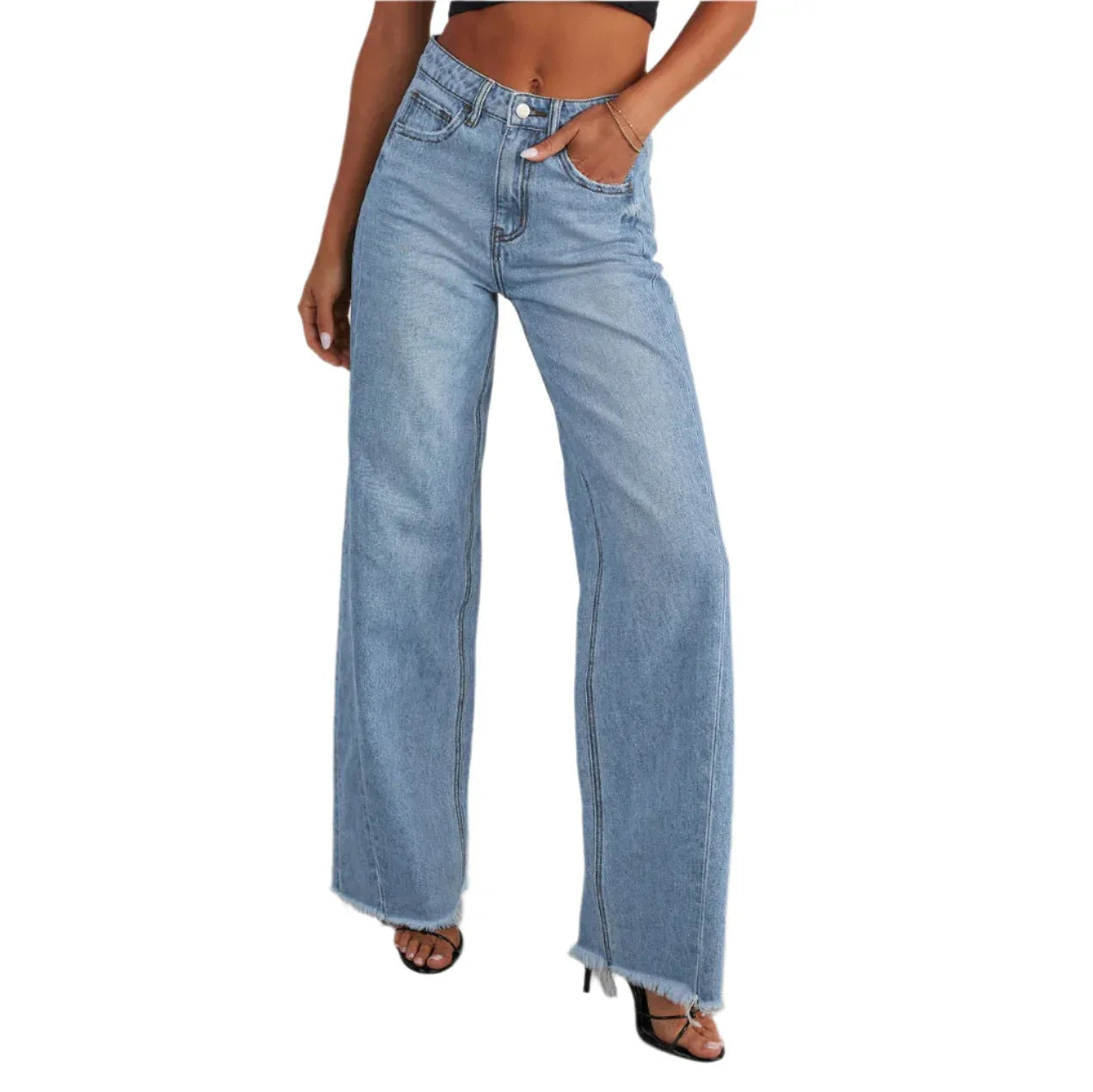 Modische High-Waist-Damen-Slim-Fit-Jeans