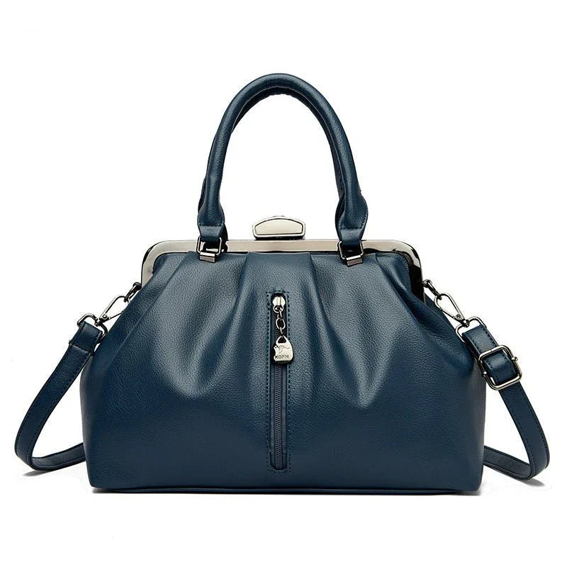 Modische PU-Lederhandtasche mit einzigartigem Reißverschlusstaschendesign