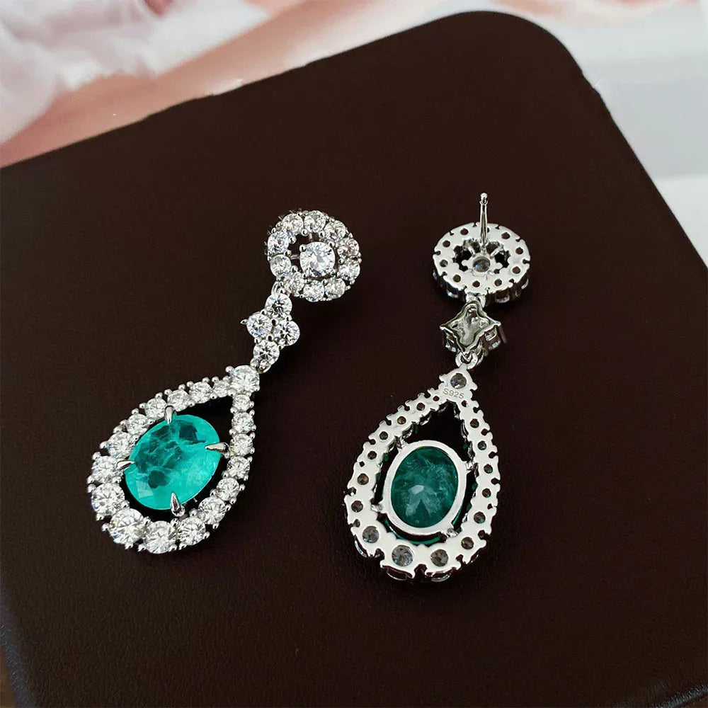 Boucles d'oreilles élégantes en bleu pour femme