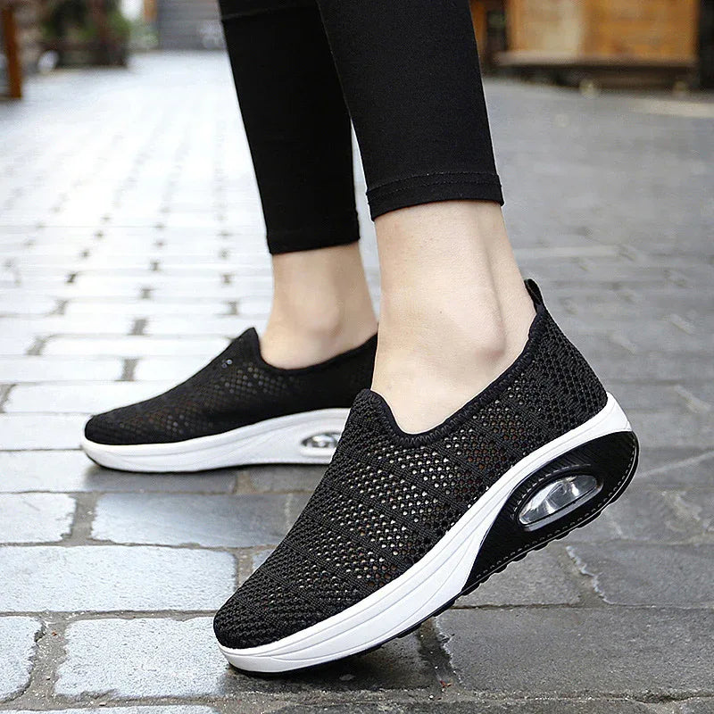 Chaussures de mode pour femmes Baskets d'extérieur respirantes Fly-Knit
