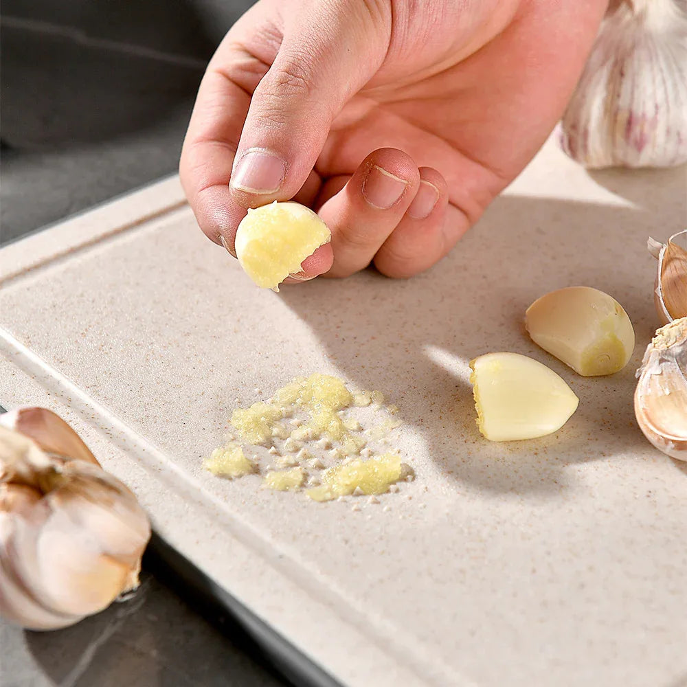 Planche à découper et plateau de décongélation double face en acier inoxydable 304 pour cuisine domestique