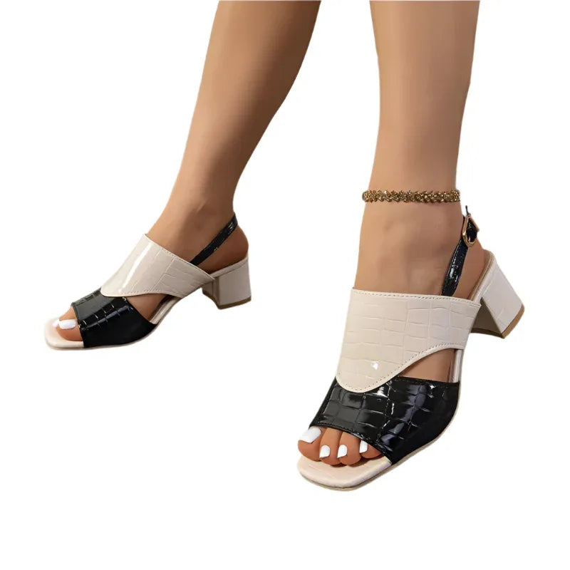 Chaussures Femme Sandales Chunky à Talon Moyen