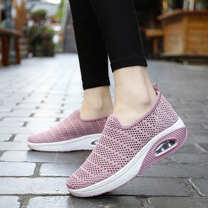 Chaussures de mode pour femmes Baskets d'extérieur respirantes Fly-Knit