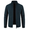 Pull col montant tricoté pour homme, doublé polaire et épaissi