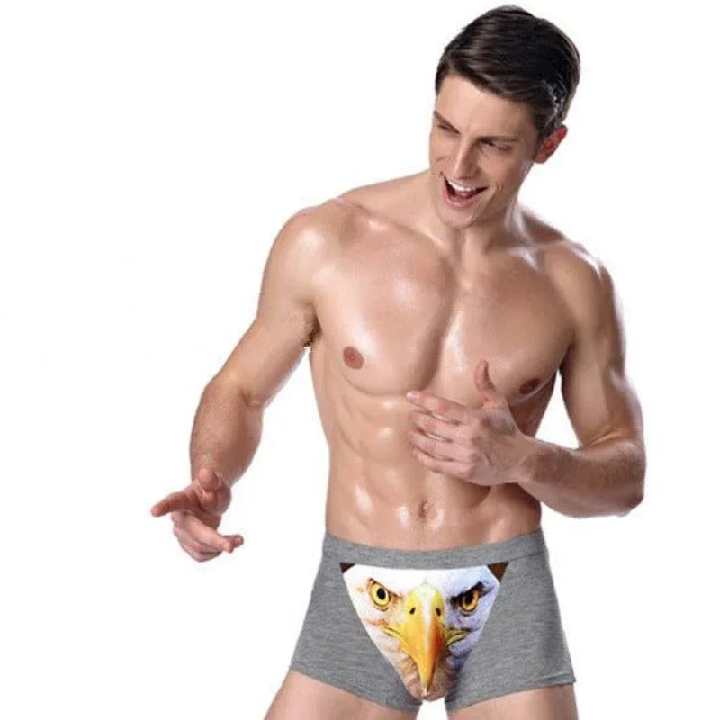 Vierhorn-Wolfskopf Großer Vogel Sexy Herrenunterhosen Unterwäsche