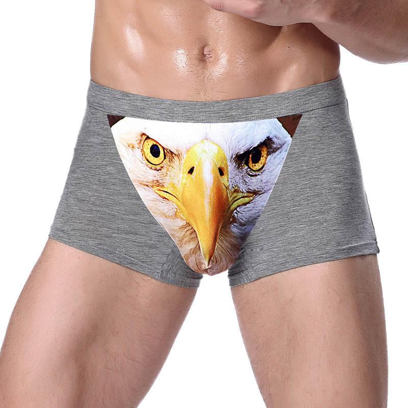 Vierhorn-Wolfskopf Großer Vogel Sexy Herrenunterhosen Unterwäsche