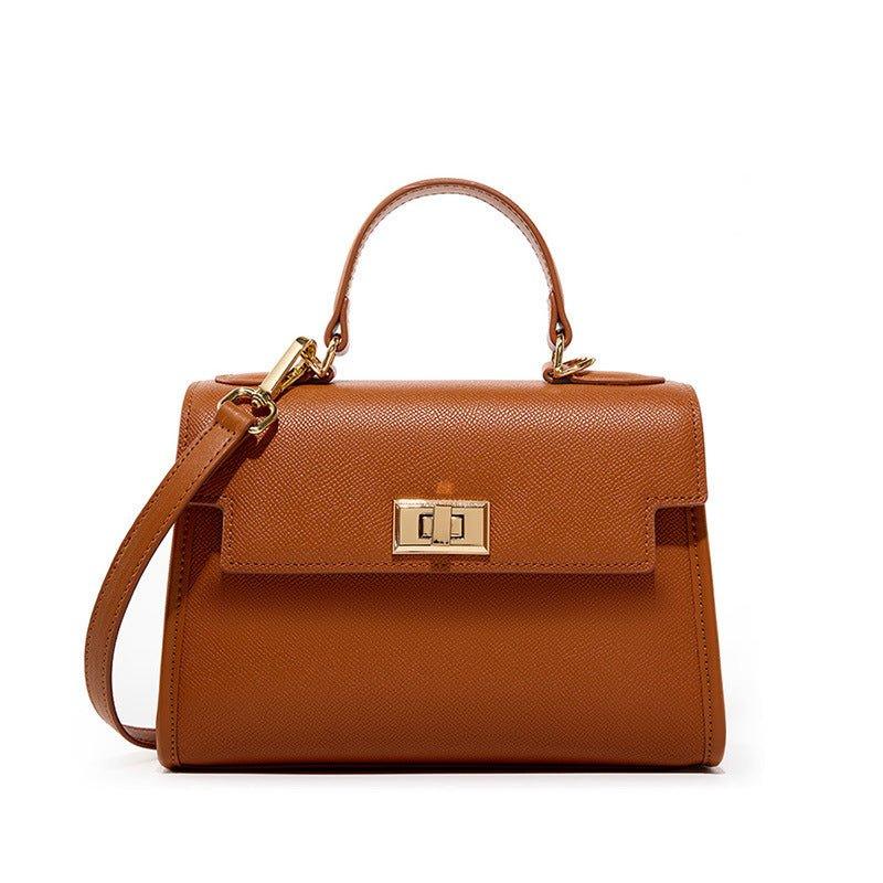 Sac à main en cuir véritable avec bandoulière réglable