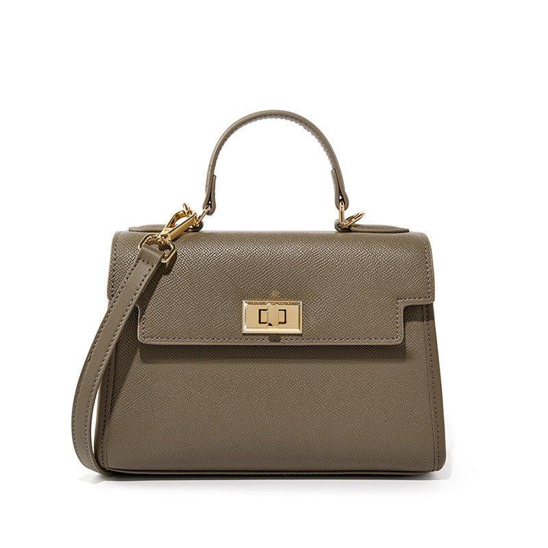 Sac à main en cuir véritable avec bandoulière réglable