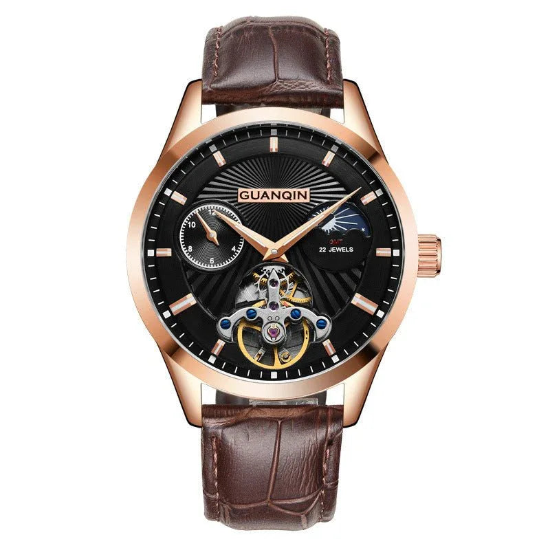 Guanqin Hohl-Herrenuhr aus Edelstahl