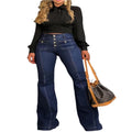 High Waist Mehrere Knöpfe Schmale Passform Denim Damen Hosen Jeans