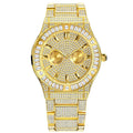 Hip-Hop-Stil Diamant High-End Großes Zifferblatt Wasserdichte Quarz-Herrenuhr