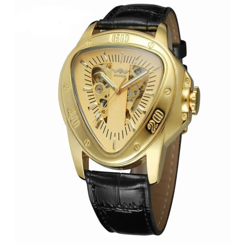 Montre automatique homme forme triangle évidé