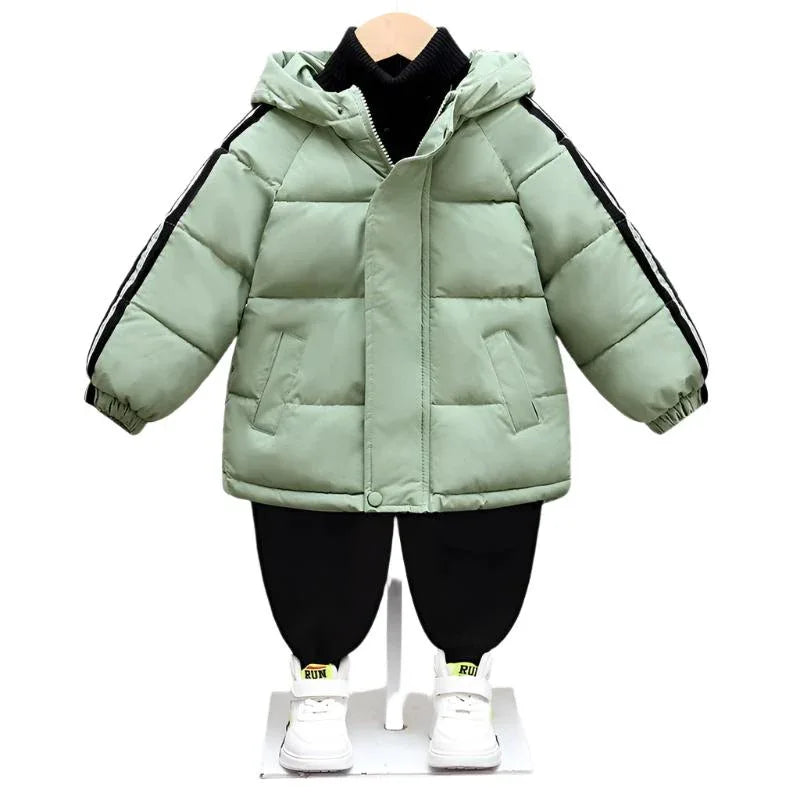 Kapuzen-Warme Dicke Winterjacke Für Jungen