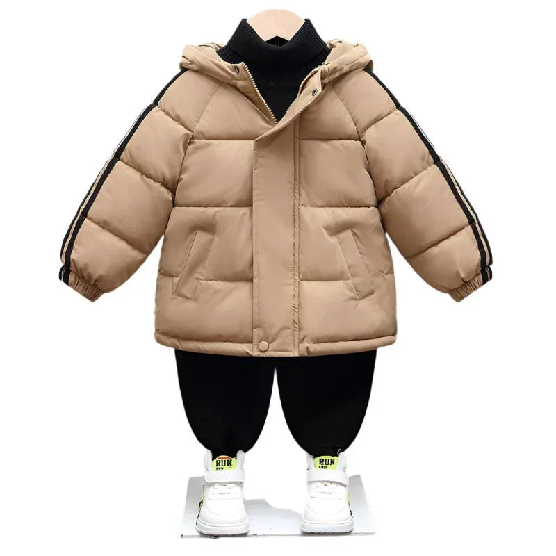 Kapuzen-Warme Dicke Winterjacke Für Jungen
