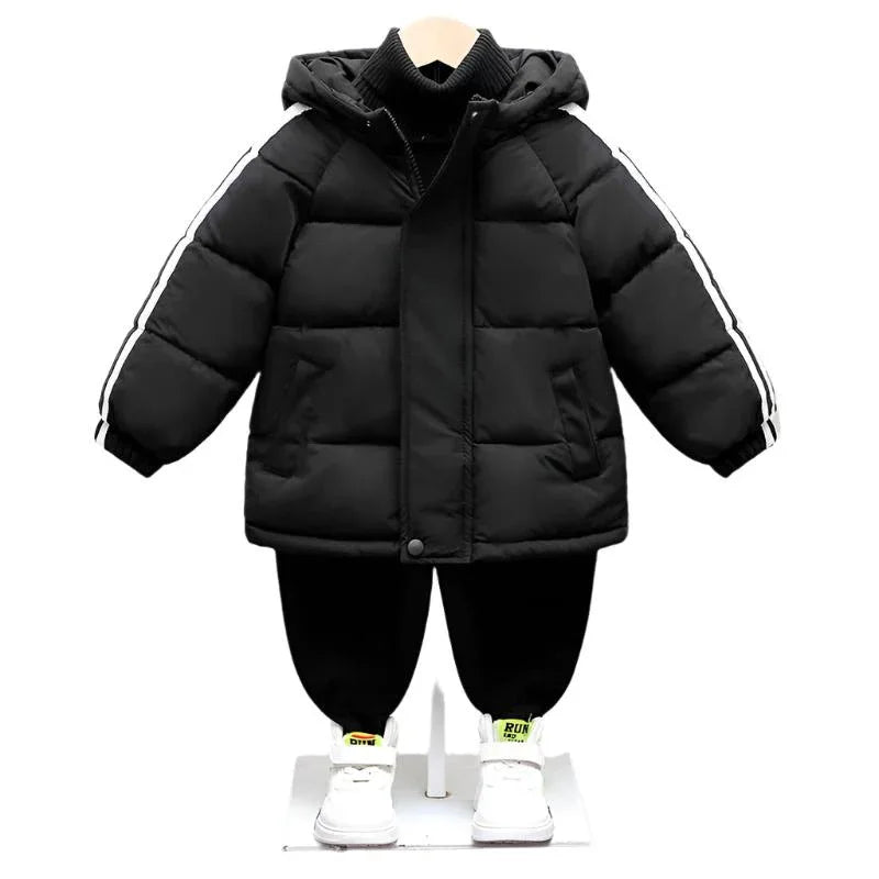 Kapuzen-Warme Dicke Winterjacke Für Jungen