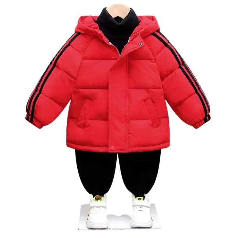 Kapuzen-Warme Dicke Winterjacke Für Jungen
