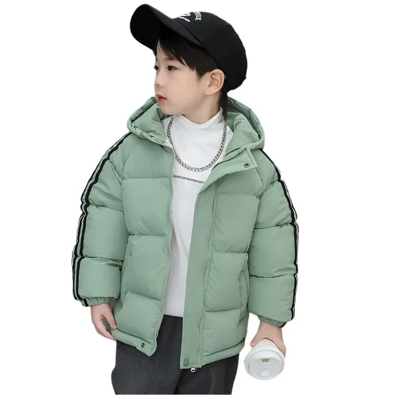 Kapuzen-Warme Dicke Winterjacke Für Jungen