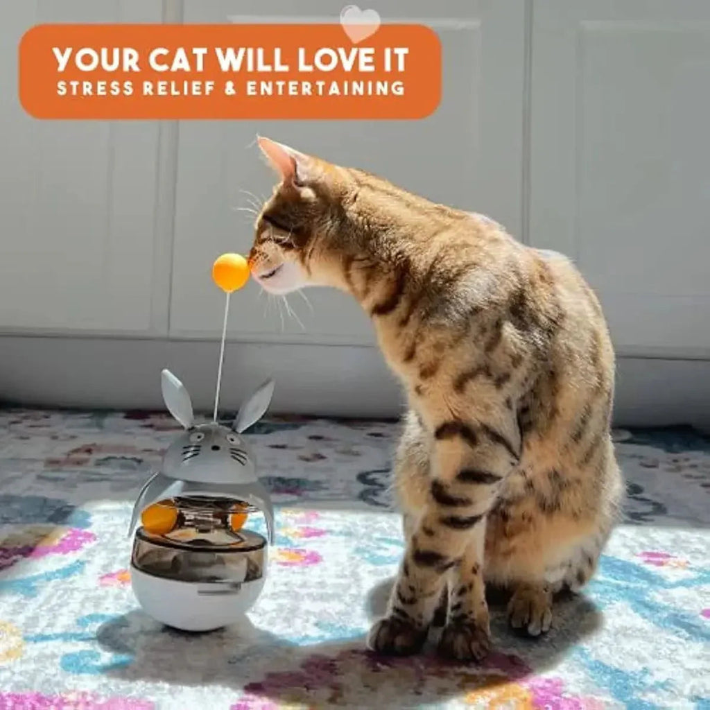 Interactive Cat Feeder Treat Cat Food Dispensing Toys