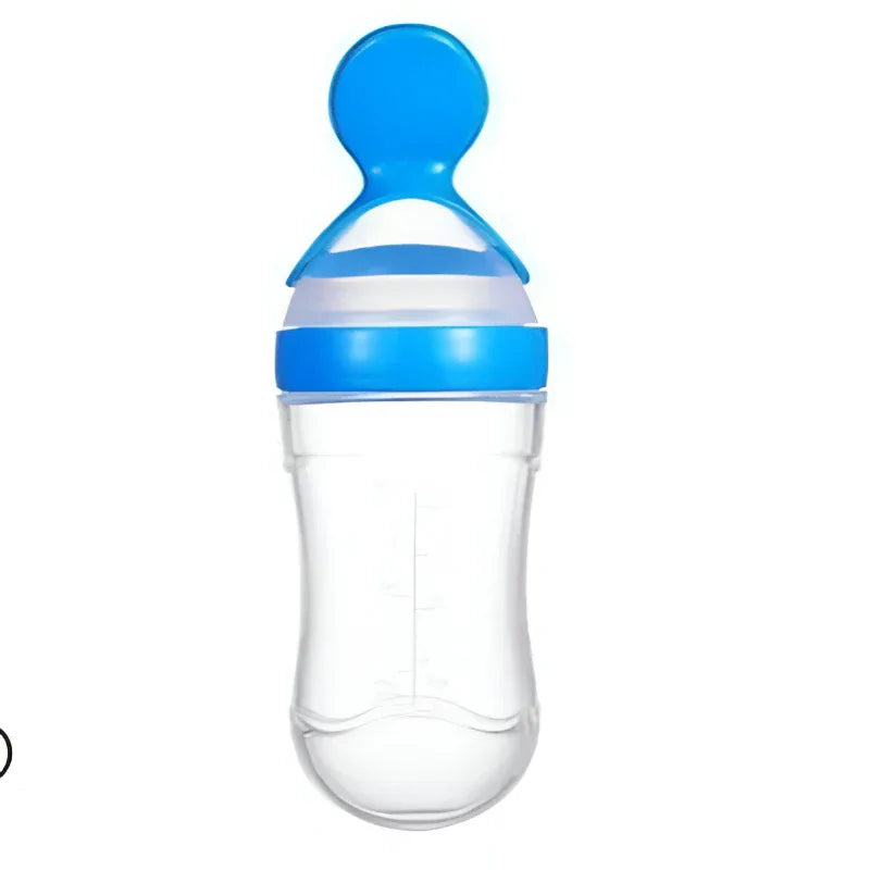 Biberon d'alimentation pour bébés et tout-petits avec cuillère intégrée