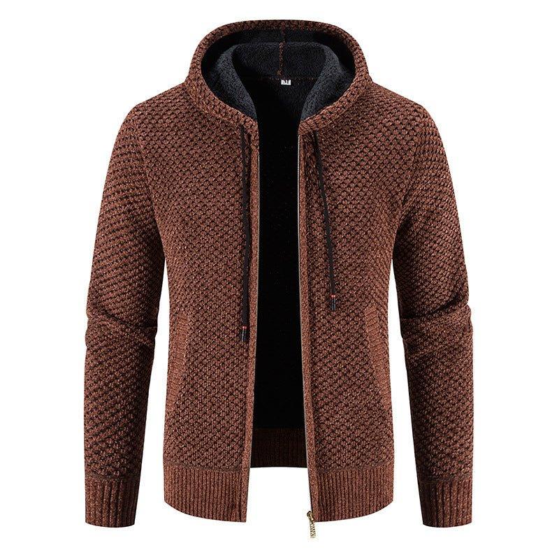 Tricots pour Homme Pull à Capuche Molletonné Doublé Polaire Velours Rembourré