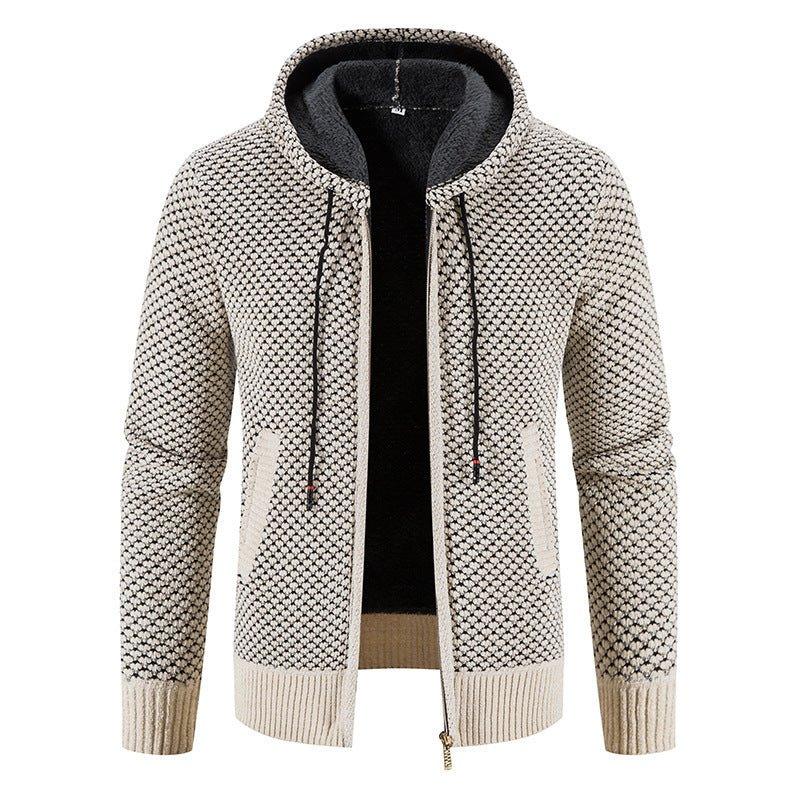 Tricots pour Homme Pull à Capuche Molletonné Doublé Polaire Velours Rembourré
