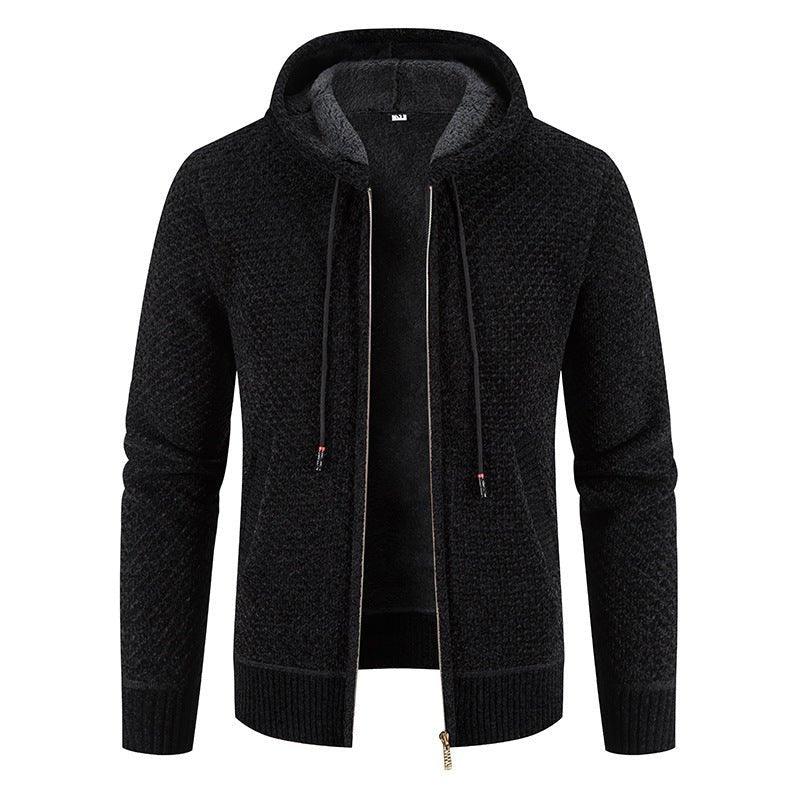 Tricots pour Homme Pull à Capuche Molletonné Doublé Polaire Velours Rembourré