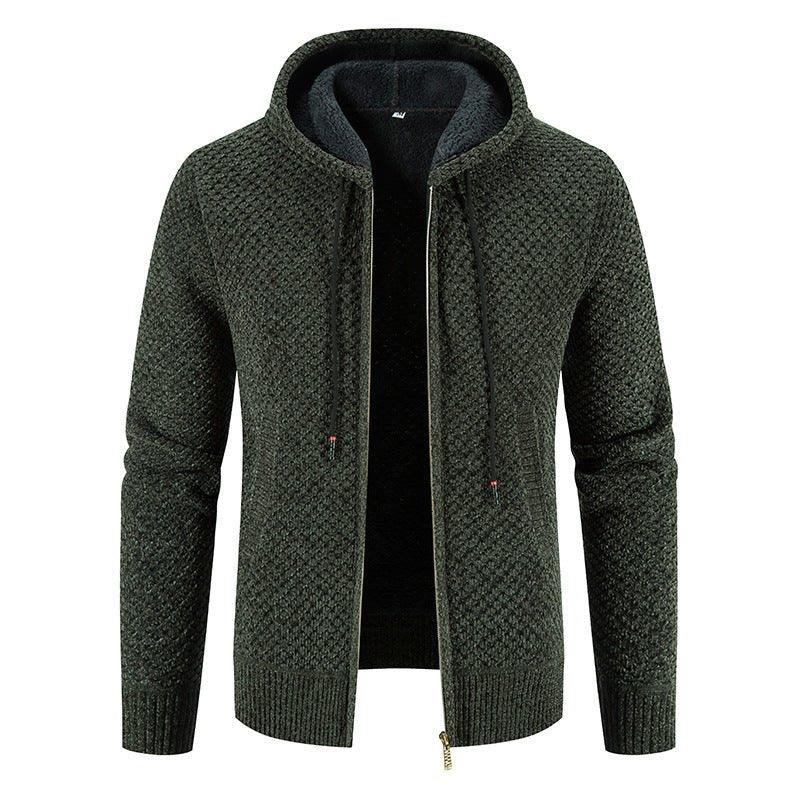 Tricots pour Homme Pull à Capuche Molletonné Doublé Polaire Velours Rembourré