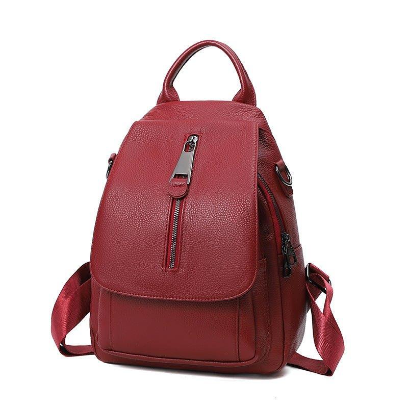 Sac à Dos Antivol en Cuir Multi-Compartiments pour Femmes