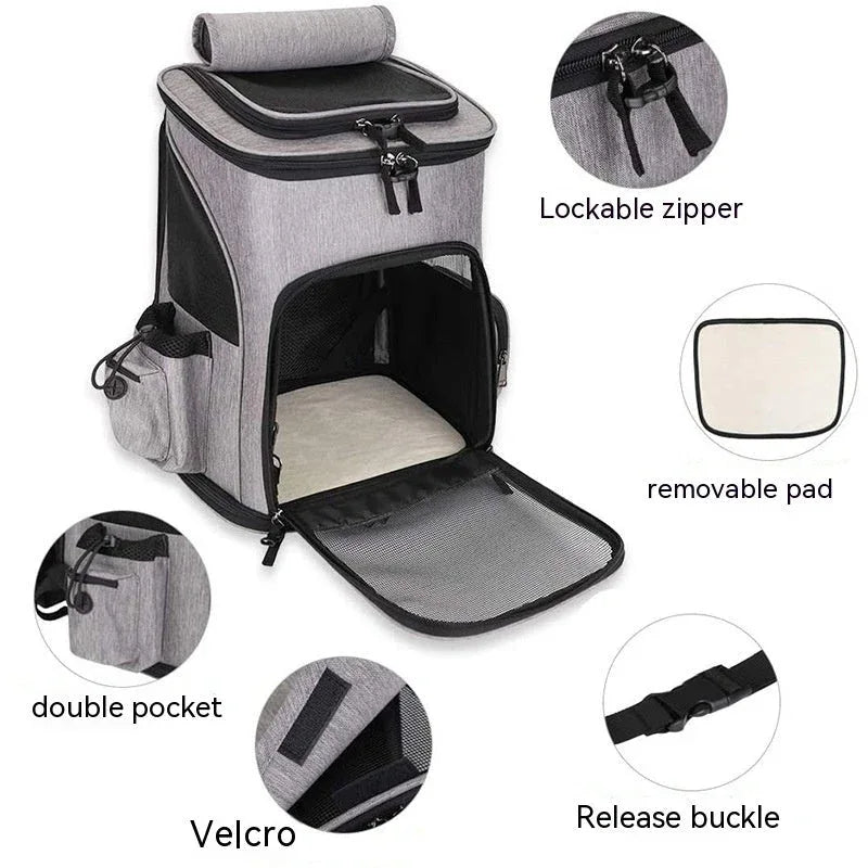 Sac à dos grande capacité pour chien et chat