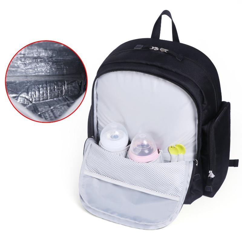 Sac à langer grande capacité imperméable à double boucle avec matelas à langer