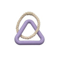 Grand anneau de traction triangulaire et anneau de traction en corde de coton résistant aux morsures Jouets interactifs amusants à mâcher pour chiens