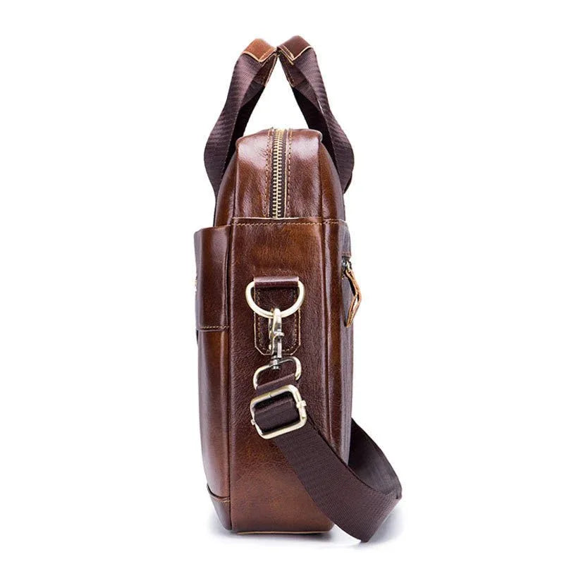 Sac à bandoulière en cuir pour ordinateur portable pour homme