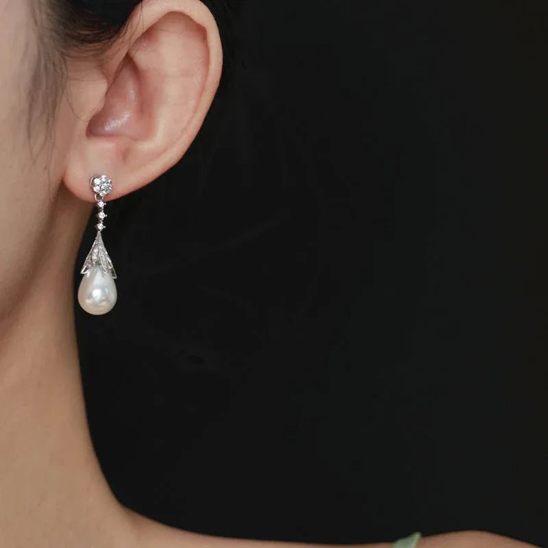 Boucles d'oreilles perles de luxe léger haut de gamme