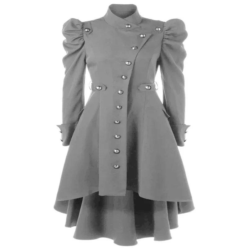 Long Dress With Stand-Up Collar