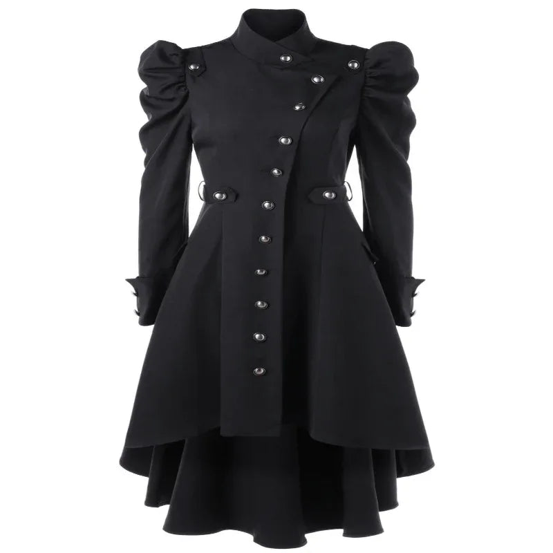 Long Dress With Stand-Up Collar
