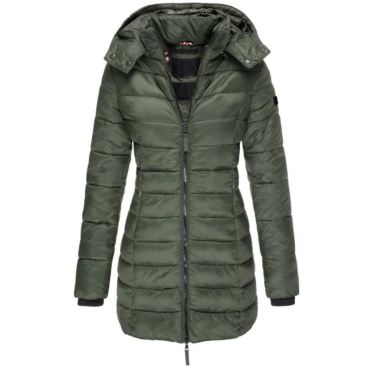 Lange, warme Steppjacke für Damen