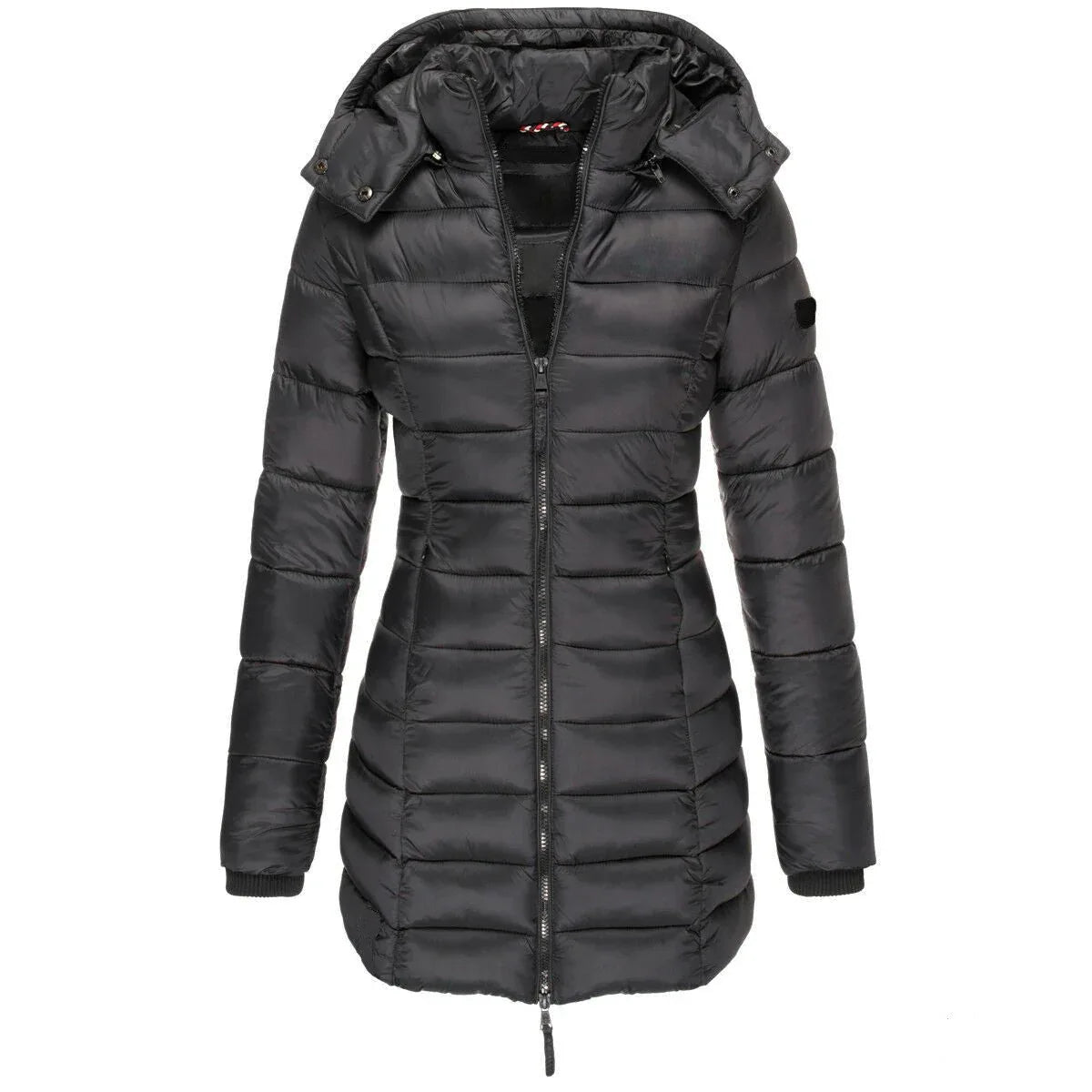 Lange, warme Steppjacke für Damen