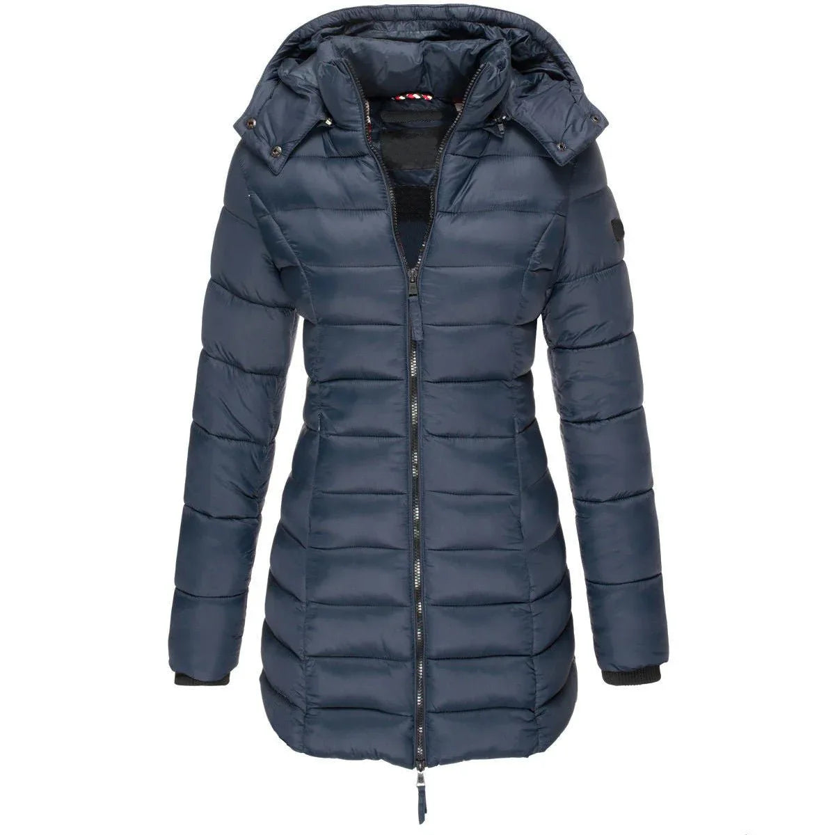 Lange, warme Steppjacke für Damen