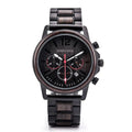 Montre à Quartz Lumineuse 10M Étanche en Bois pour Homme