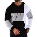 Pull à capuche 3D pour homme avec motif de couleurs assorties