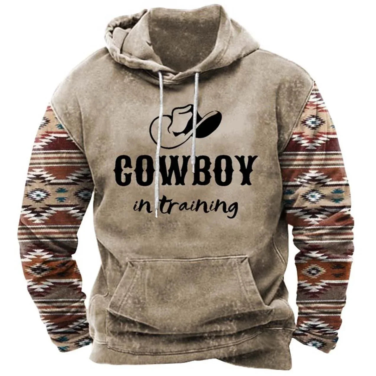 Sweat-shirt à capuche et poches imprimé en 3D pour homme