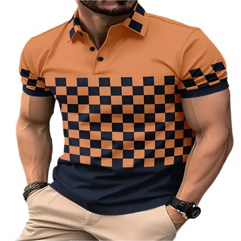 Polos Homme Respirants à Manches Courtes Tendance
