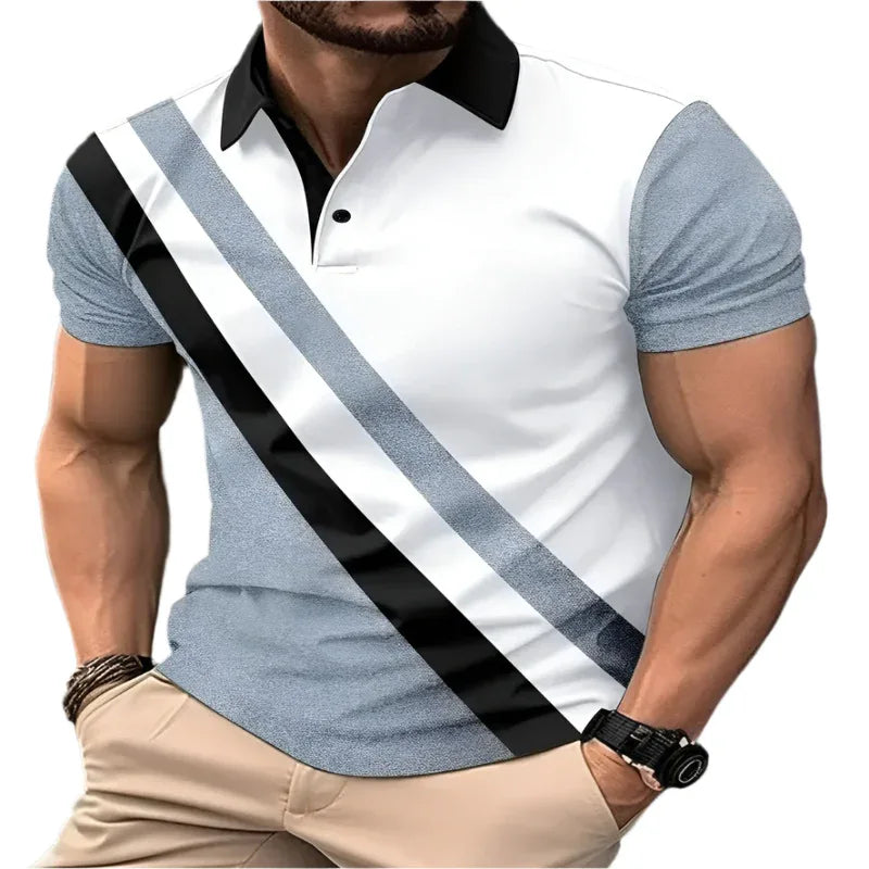Polos Homme Respirants à Manches Courtes Tendance