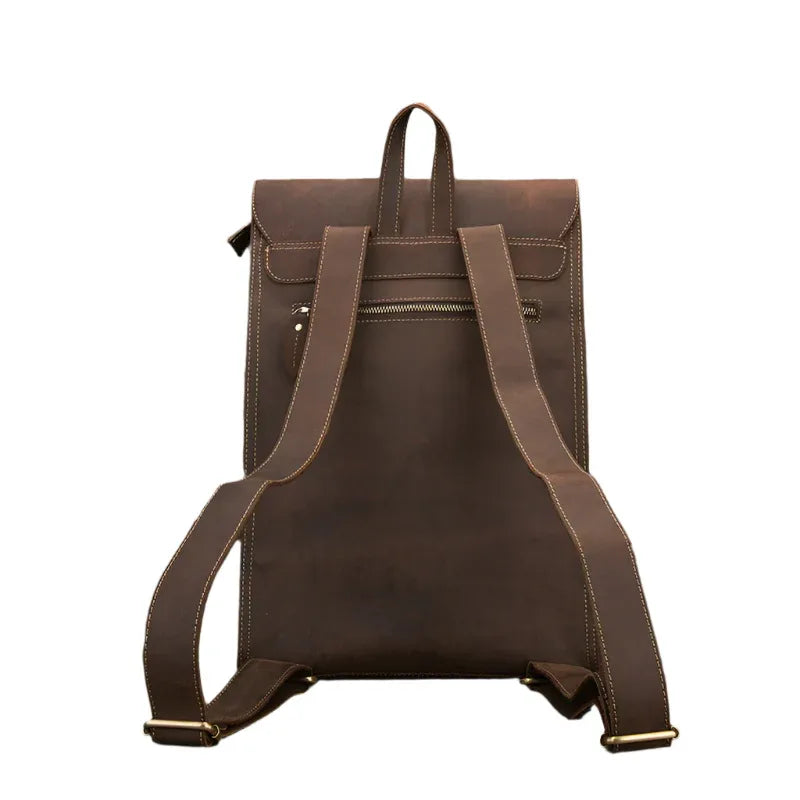 Lässiger britischer Herren-Lederrucksack