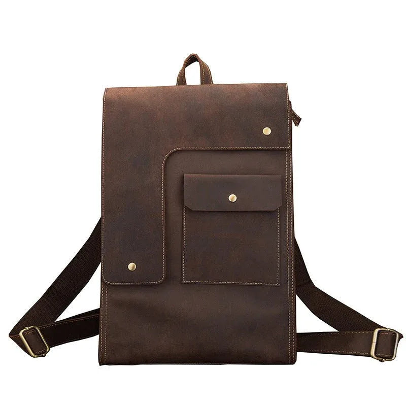 Lässiger britischer Herren-Lederrucksack