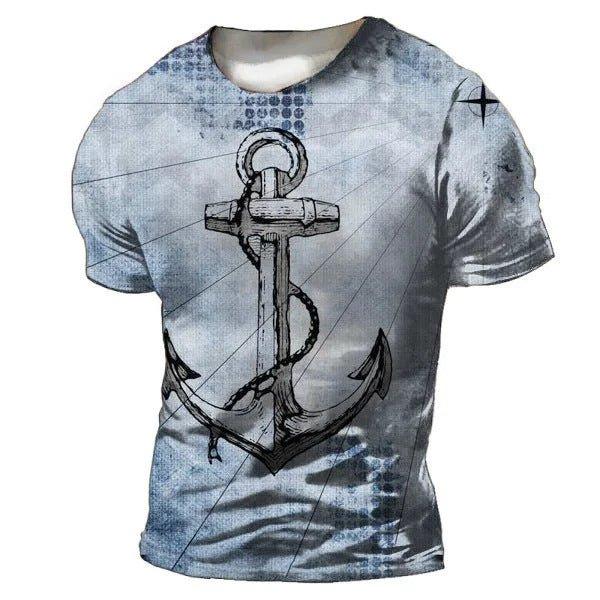 Herren lässiges T-Shirt mit kurzen Ärmeln und Rundhals