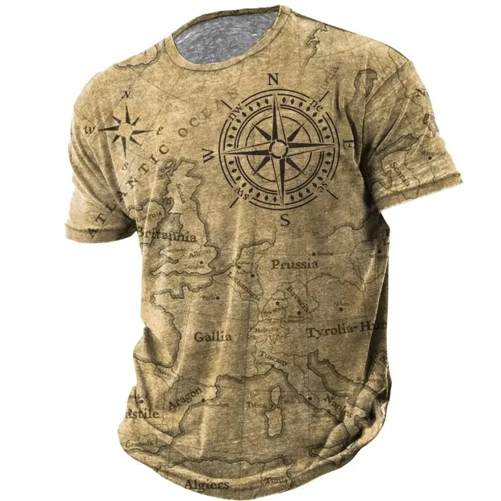 Herren lässiges T-Shirt mit kurzen Ärmeln und Rundhals